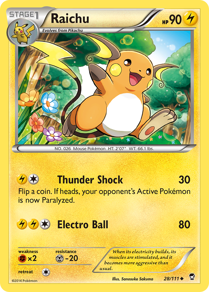 Furious Fists Raichu #28/111